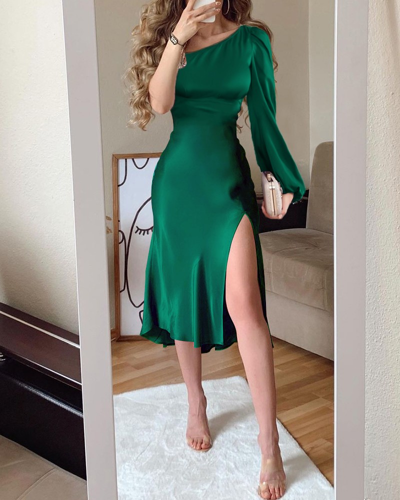 Vyberte si dámské elegantní společenské šaty v zelené barvě