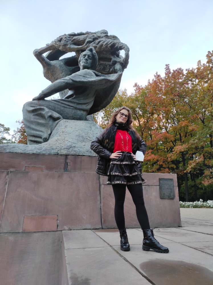 Park ve Varšavě se sochou Fryderyka Chopina